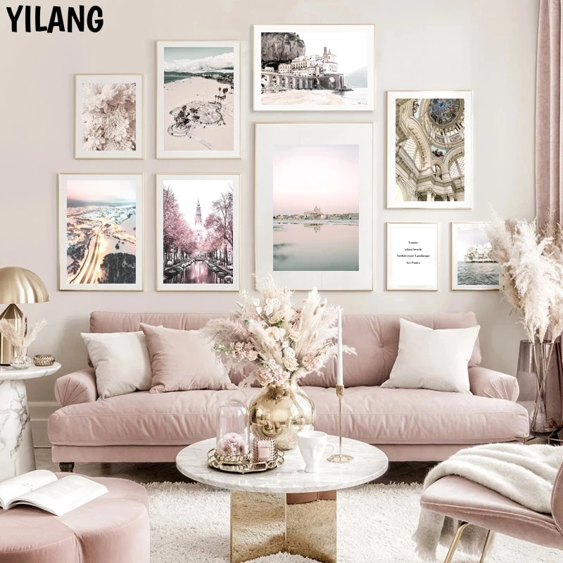 

Modern Beach Scenery Poster Wall Art Canvas Painting Nordic Landscape Picture Home Decor Minimalist Print For Living Room Design