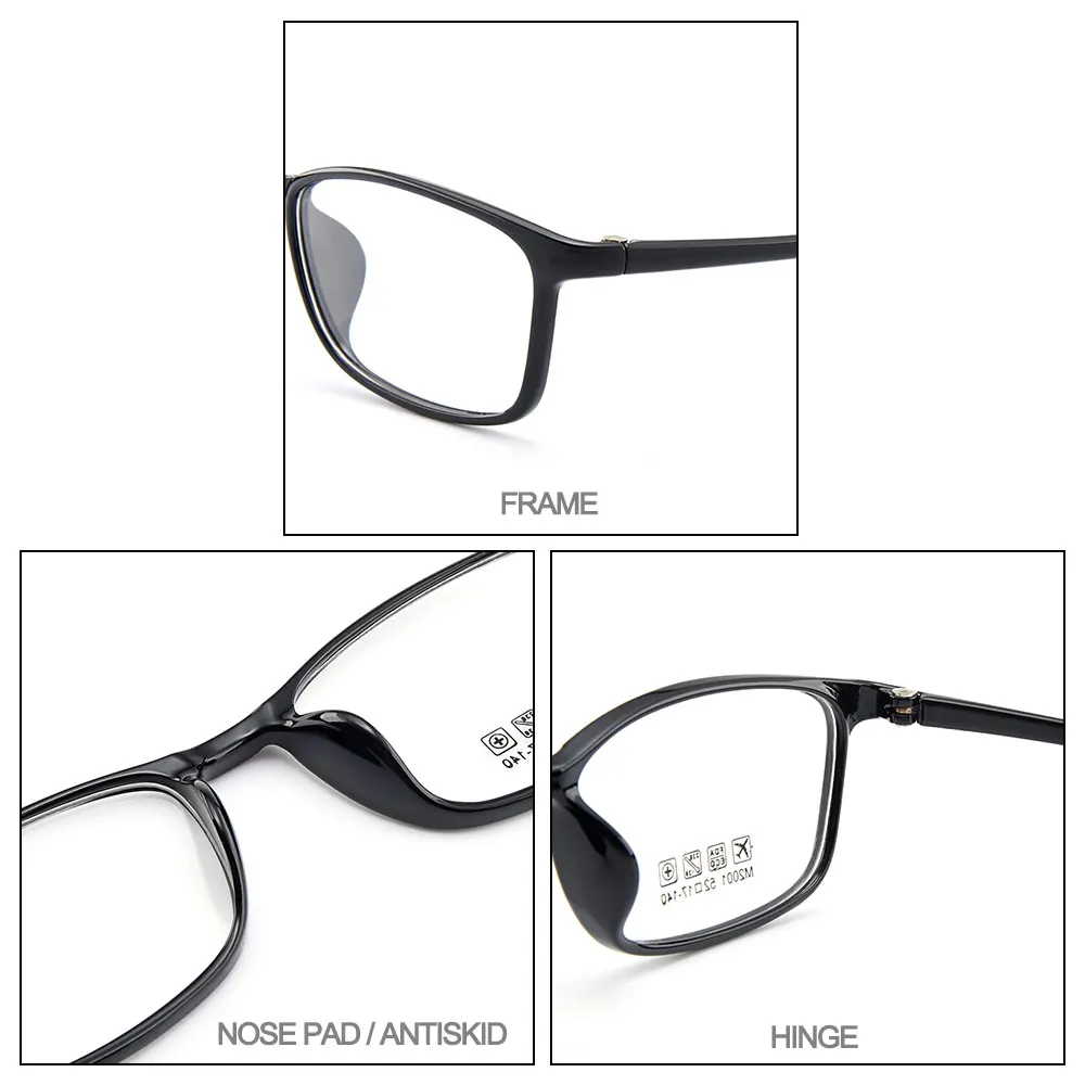 

CICCOLINI Ultralight Plastic TR90 Men Glasses Frame Flexible Legs Young Student's Myopia Prescription Spectacles Frames MD2001