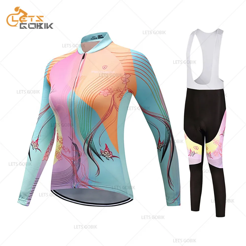 Ralvpha 2020 Для женщин с длинным рукавом Велоспорт одежда Дышащие велосипед Джерси