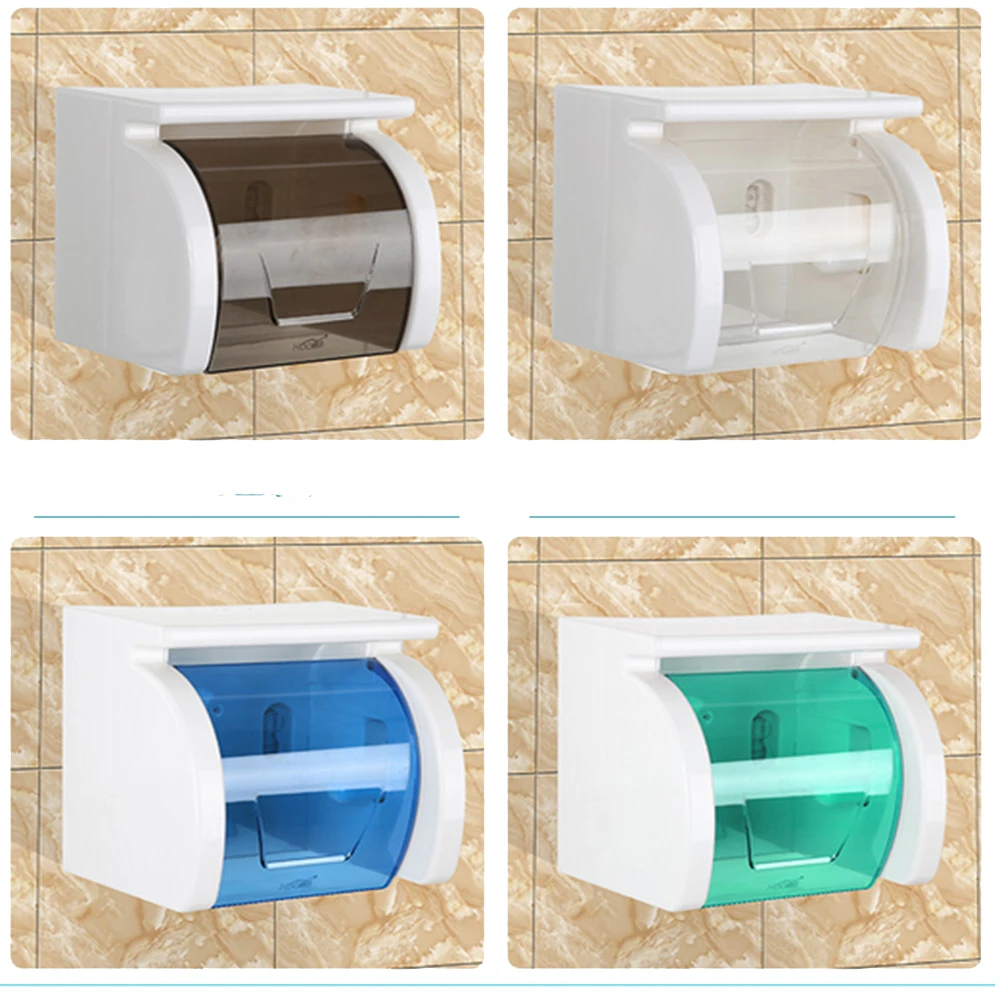 

Non-perforated roll paper box pumping box bathroom wall-mounted waterproof tissue holder suction cup tissue box