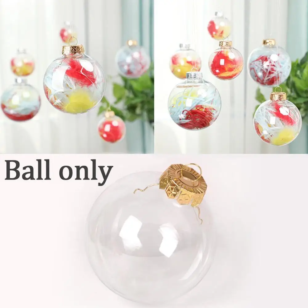 1 шт. прозрачный пластиковый шар шары Сфера наполнитель для рождественой елки