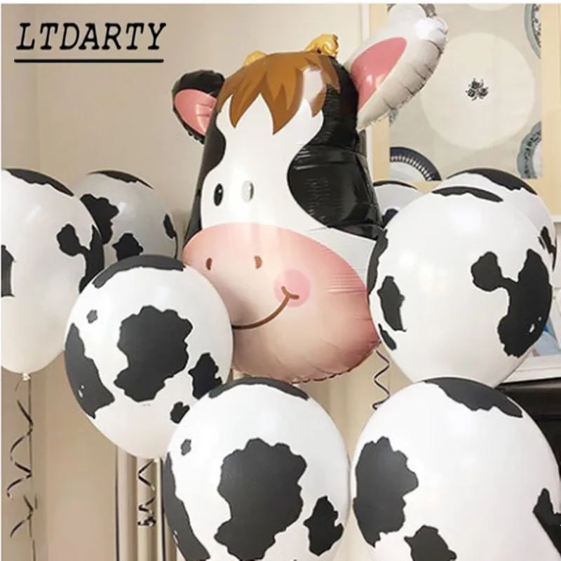 20 штук 3 2 г 12 дюймов корова латексные шары с печатью изображений гелия коровы