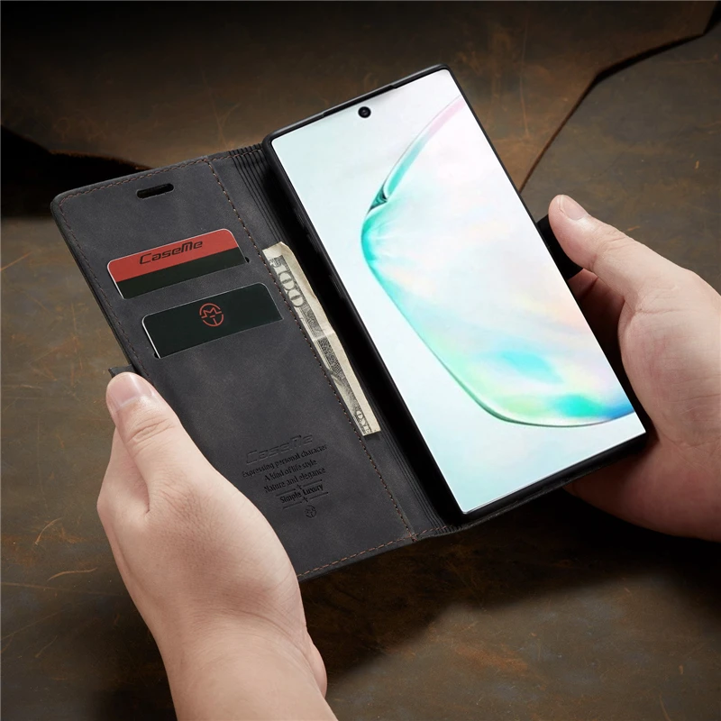 Note10 чехол для samsung Galaxy Note 10 Plus кожаный чехол держатель для карт книжка откидная крышка для Galaxy samsung Note 10 Pro кошелек Чехол