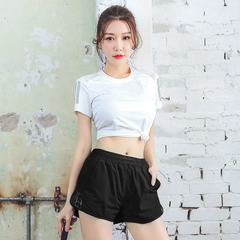

Summer Thin Sports Suit Women Fashion Running Thin Quick-drying Fitness Running Training Outdoor Yoga Wear Sweat Suit