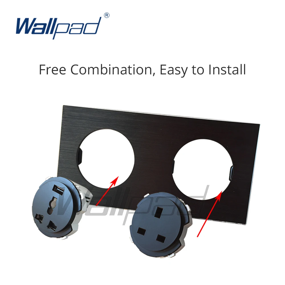 Настенная розетка Wallpad с 2 USB-портами Функциональная электрическая электрические