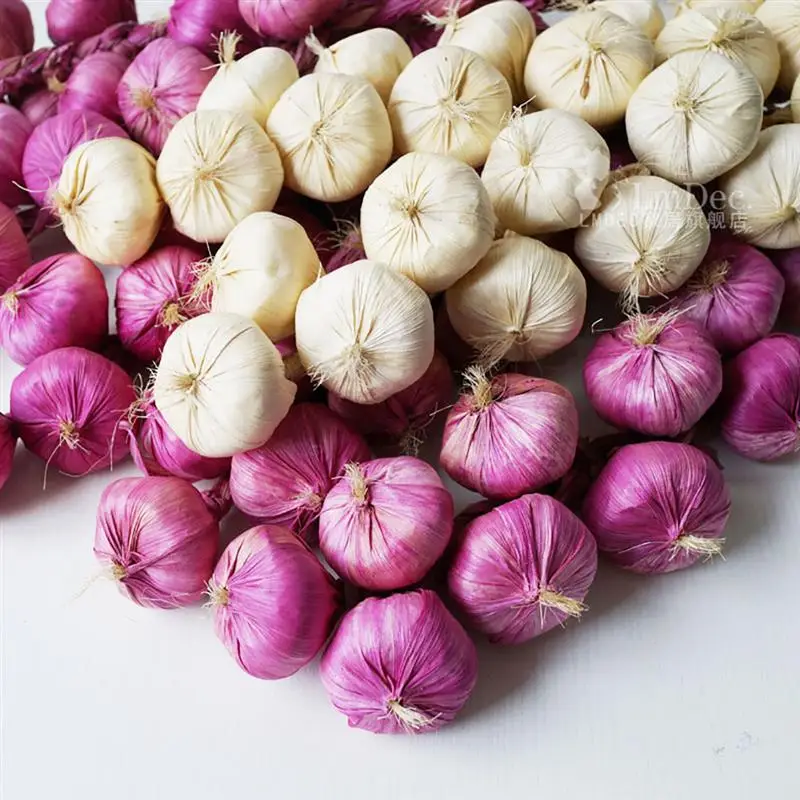 

6PCS Lifelike Artificial Garlic Lifelike Simulation Vegetable Fake Vegetable Photography Props Home Decoration Supplies