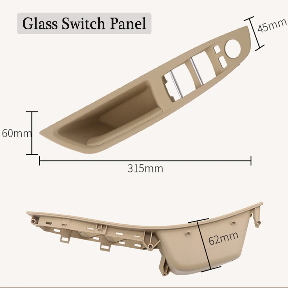 

Car LHD Interior Inner Door Handle Glass switch Panel frame storage box For BMW F10 F11 535d 535dx 535i 535ix 2011-2013