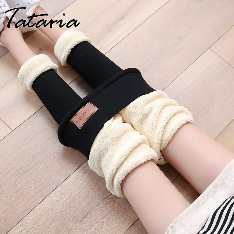 Женские зимние штаны сохраняющие тепло утепленные леггинсы с высокой талией