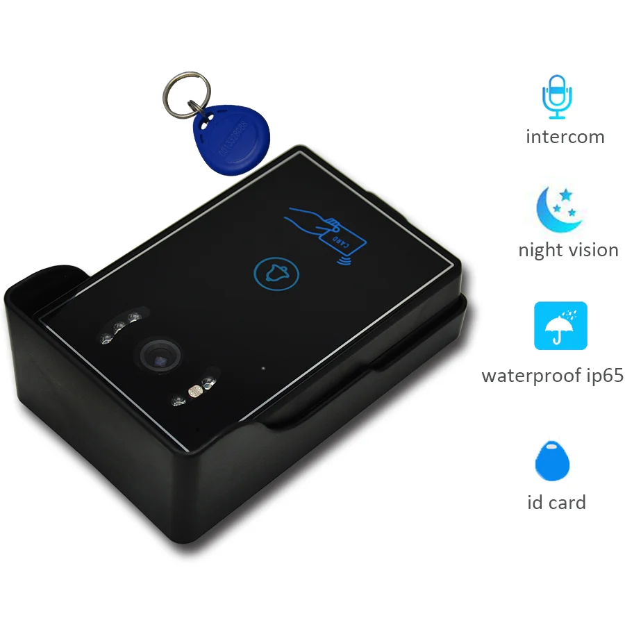 Видеодомофон с ЖК-дисплеем 7 дюймов 700TVL RFID ИК ночное видение | Безопасность и