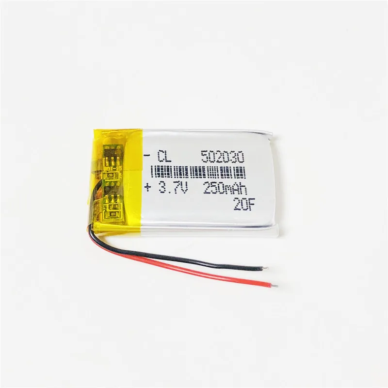 2 шт./лот 3 7 в 250 мАч 502030 для Bluetooth наушников Беспроводная гарнитура Spearker MP3 MP4 MP5