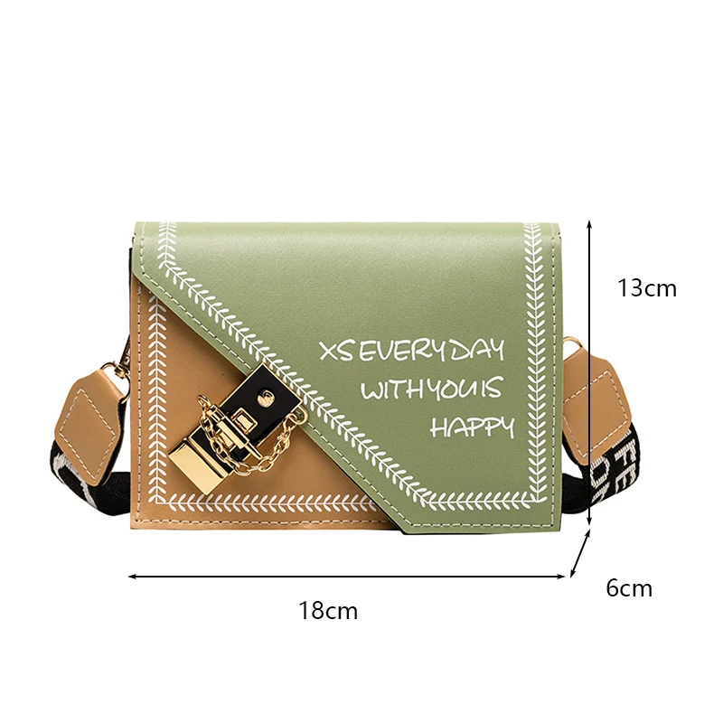 

Fashionable Bags For Women 2021 Purse Letter Printed PU Leather Lady's Bag Top Quality Adjustable Strap Shoulder Bag Bolso Mujer