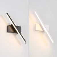 led wall lamp 330 rotatable adjustable angle simple mirror light aluminum indoor wall light for bedroom bedside living room
