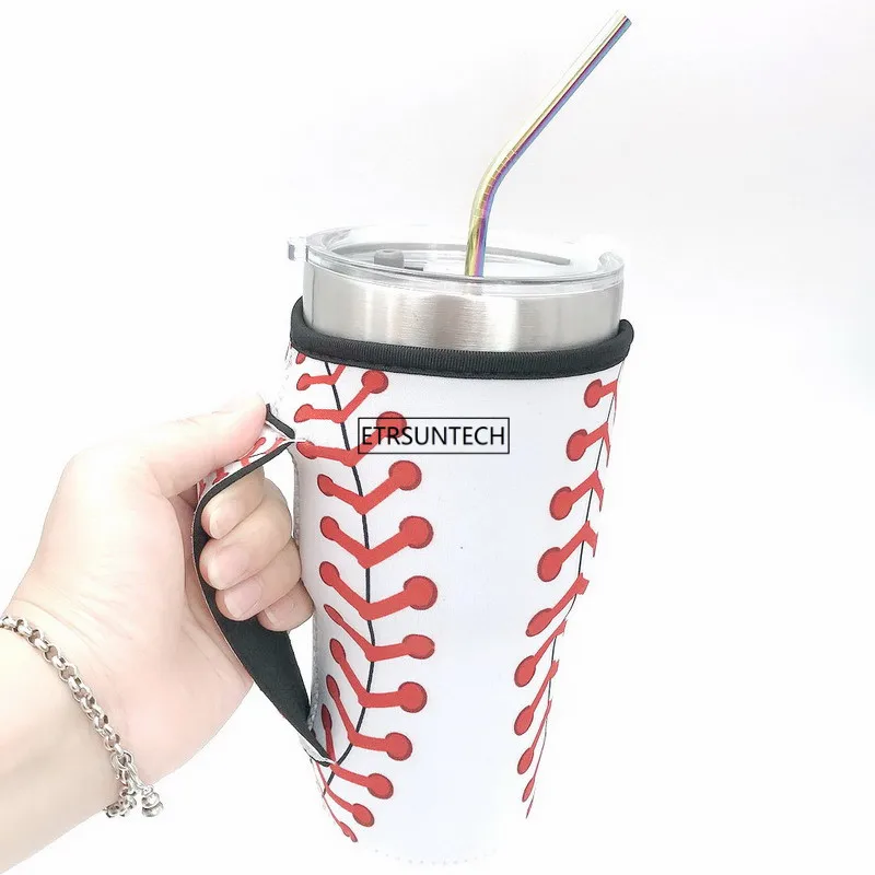 baseball 3 шт. Леопардовый принт Радуга Подсолнух русалка крышка бутылки воды Неопреновый Изолированный рукав сумка чехол для 30 унций стакан - Цвет: baseball