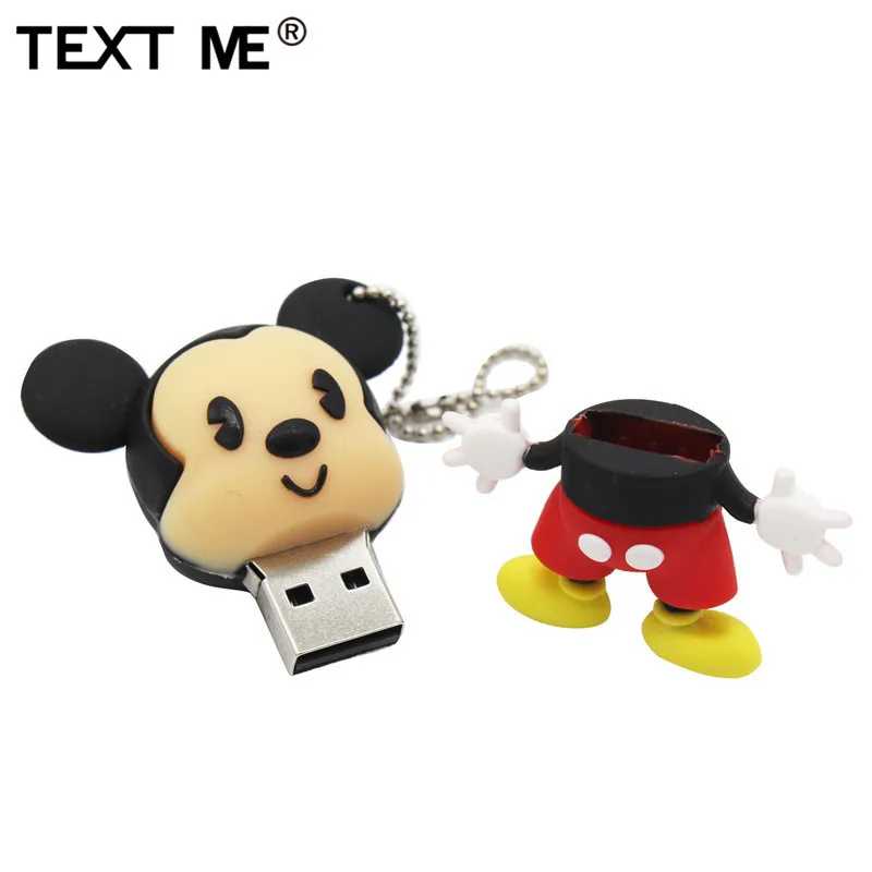 TEXT ME стиль милый Микки и собака usb флеш-накопитель usb 2,0 4 ГБ 8 ГБ 16 ГБ 32 ГБ 64 ГБ флешка, подарок