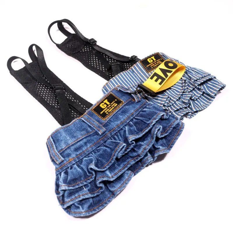 Товары для домашних животных собак Одежда кошек Модные джинсовые платья