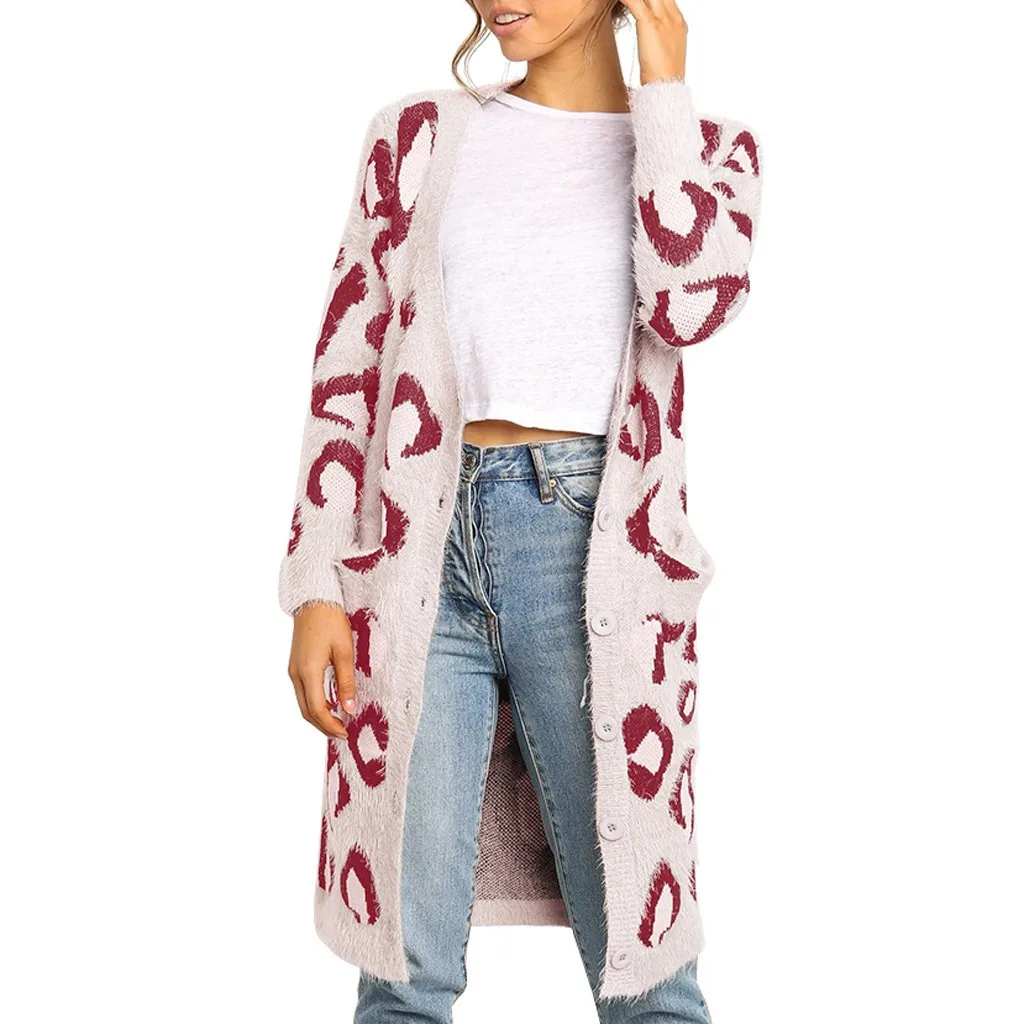 Jaycosin одежда модная зимняя женская трикотажная кардиган свитер с карманом и