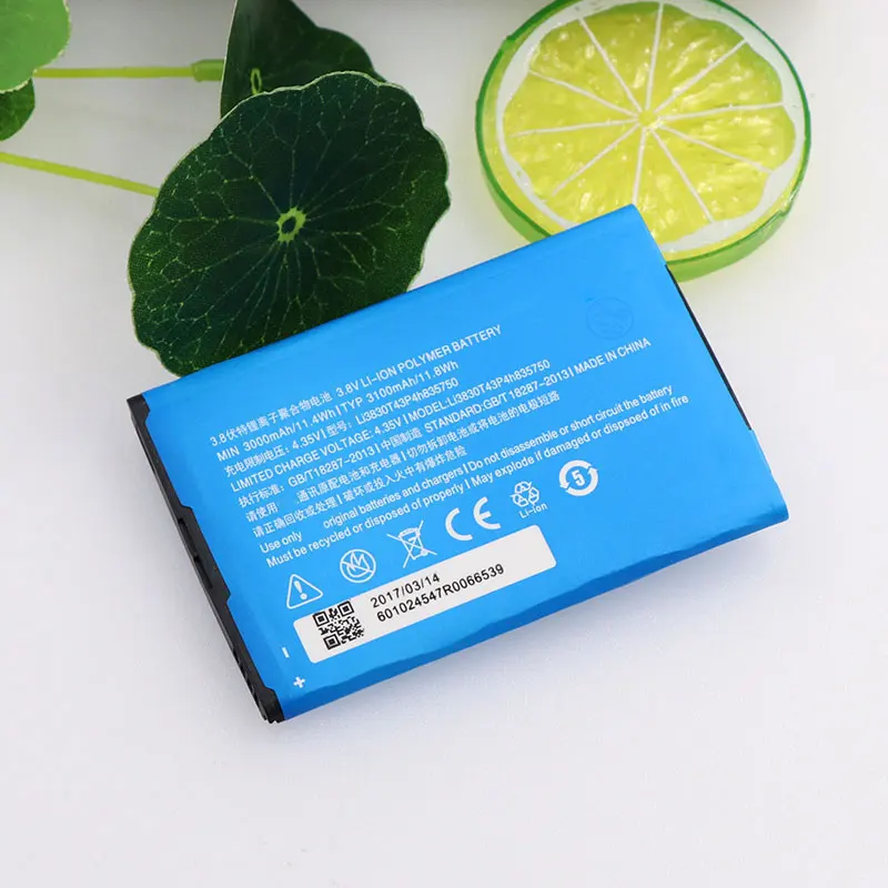 Аккумулятор Li3830T43P4h835750 для ZTE V5 MAX N958st S2004 S291 Grand SII S2 3000 мАч | Аккумуляторы