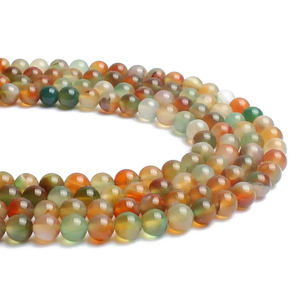 4/6/8/10/12 мм Гладкий натуральный Павлин Бусы из камня Агата круглый свободные
