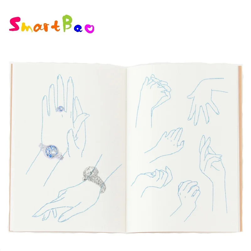Тетрадь А4 для дизайна ручек контур тела линия рисование ювелирных