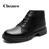 man leather shoes high top 2020 autumn mens boots work shoe male ankle boot design leisure footwear big size