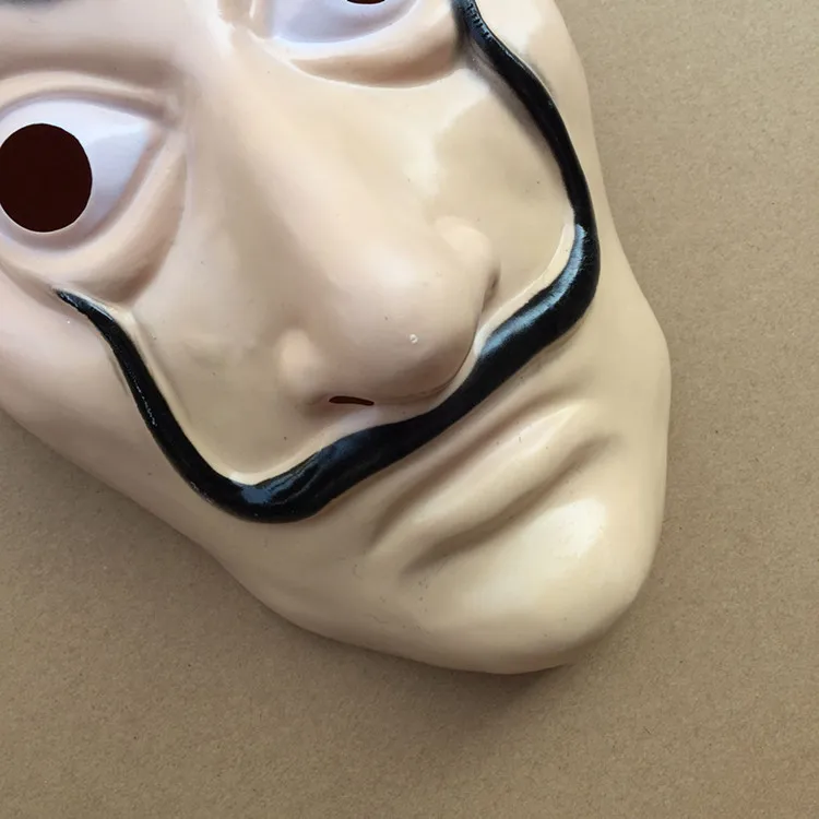La Casa De Papel Full Face Mask plastic Salvador Dali Costume Movie For Realistic Halloween Party Night Club#819 | Дом и сад