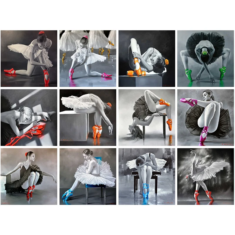 5D DIY алмазная живопись балетные танцоры обувь полная квадратная Алмазная вышивка