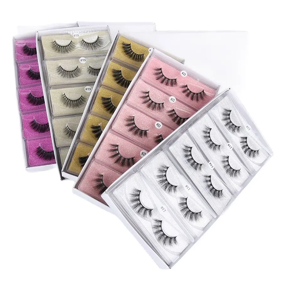 

3D Faux Mink Eyelashes Wholesale Lashes Bulk Natural Look Wispy Eyelashes Pack Fake Eyelashes Make Up False Lashes In Bulk