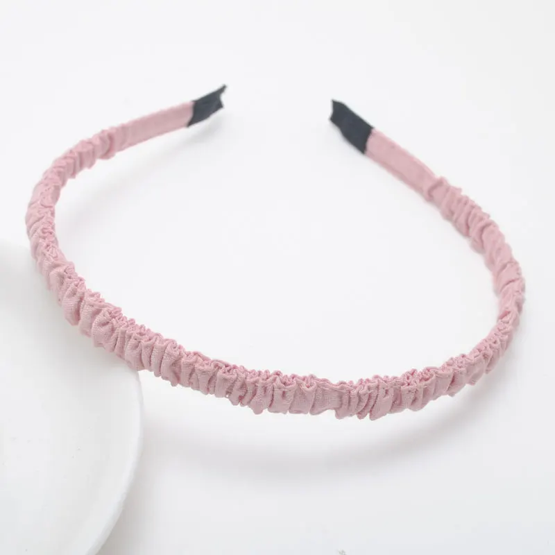 Pink Hairbands 1 шт. 10 мм Широкие высококачественные однотонные повязки для волос повязка для волос для девочек повязка для девочек аксессуары для волос - Цвет: Pink Hairbands