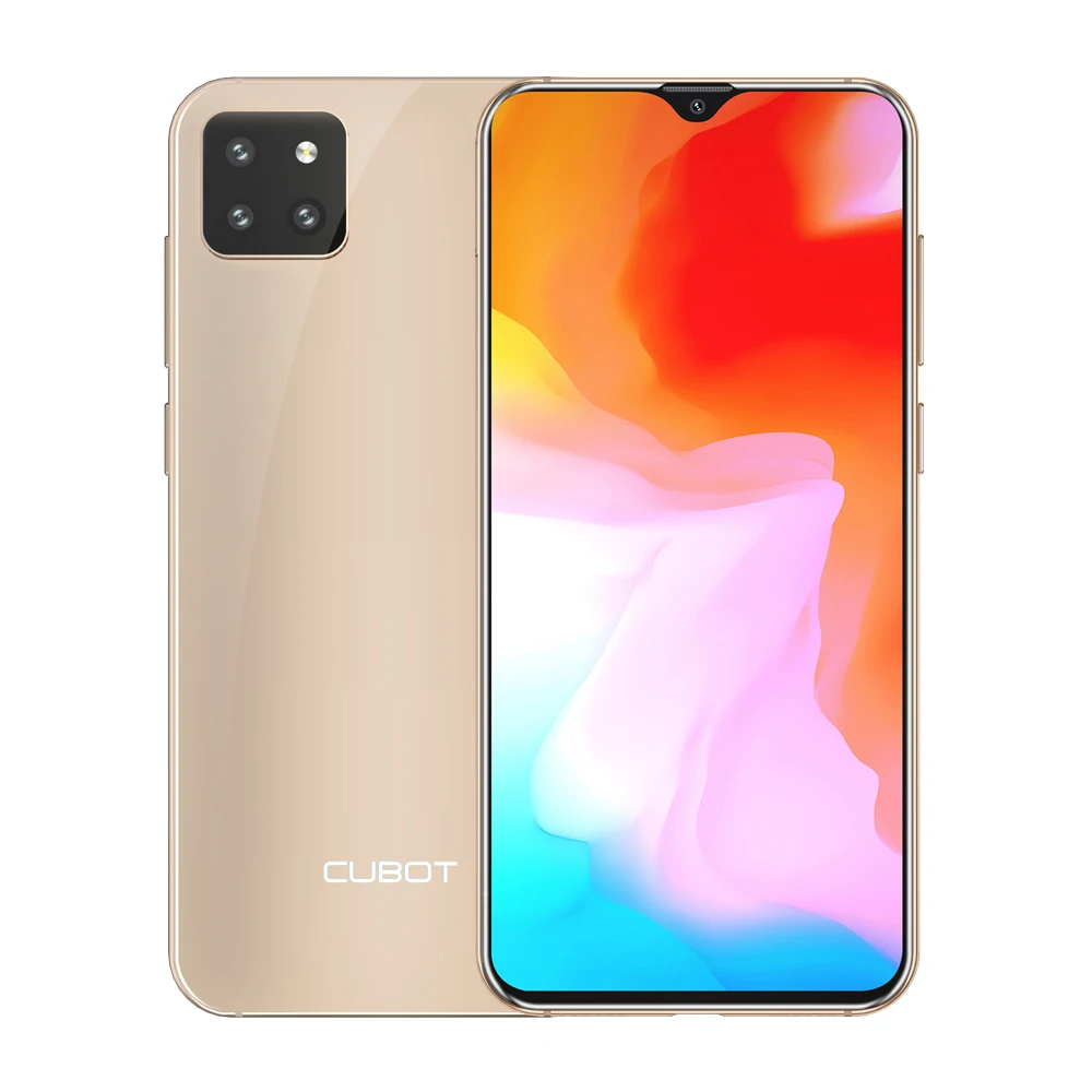 Смартфон Cubot X20 Pro 6," FHD+ 2340*1080P экран капли воды 6 ГБ+ 128 ГБ Google Android 9,0 Sony AI Тройная камера 12MP+20MP+8MP Лицо ID Телефон Cellura Процессор Helio P60 4000 мАч Батарея - Цвет: Gold