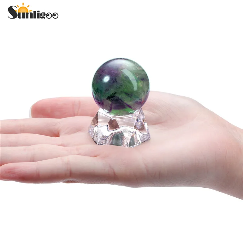 Sunligoo 30 мм натуральный лечебный флюорит хрустальный шар из Поделочного Камня