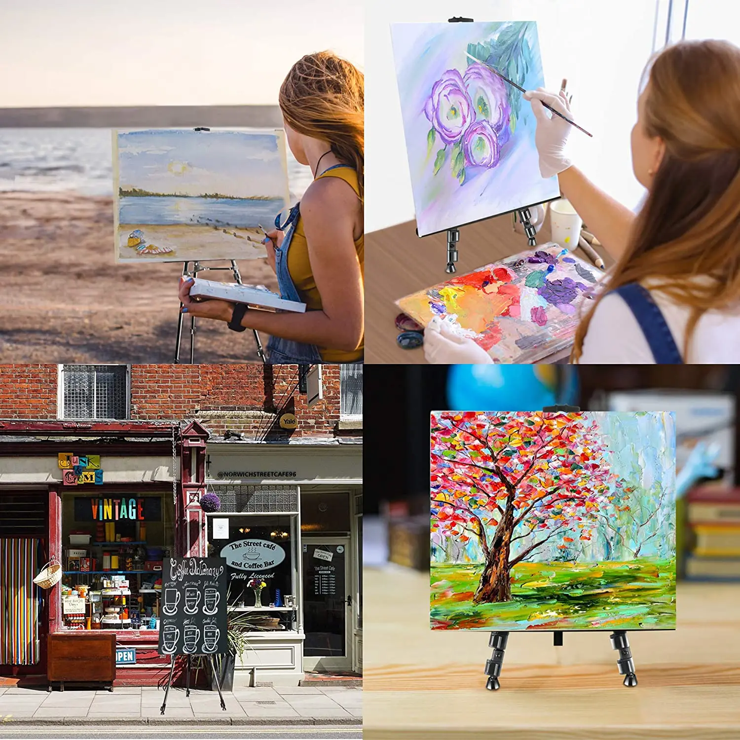 Мольберт Стенд штатив 160 см Регулируемая металлическая складная дорожная