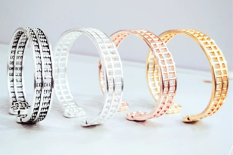 vintage 925 sterling silver lucky blessing abacus bracelets simple retro opening bracelet ladies jewelry | Украшения и аксессуары