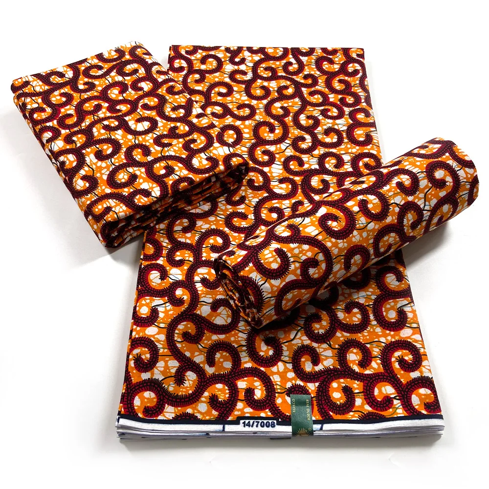 Хлопок Африканский Воск Принт батик ткань реальный Анкара воск ткани цветные