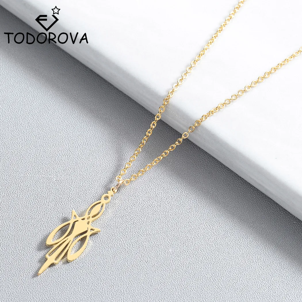 Todorova Геометрическая подвеска из нержавеющей стали ожерелье для женщин и мужчин