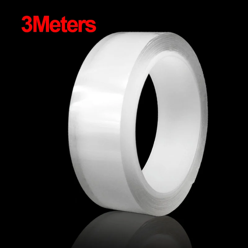 3Meters Nano Tape Многофункциональная нано лента бесшовная наклейка силикагель двусторонняя клейкая лента бесследные ленты Моющиеся Многоразовые съемные наклейки s - Название цвета: 3Meters Nano Tape