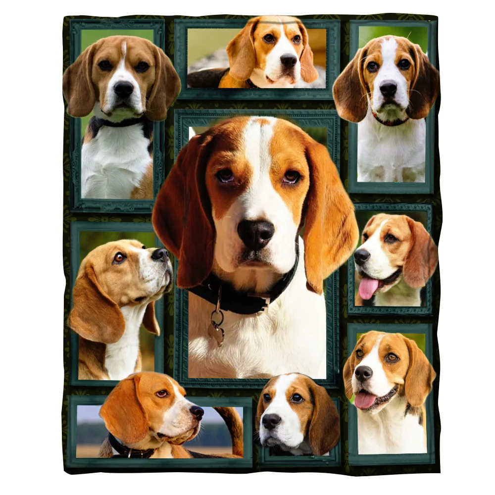 

English Foxhound Fleece Blanket 3D full printed Wearable Blanket Adults/kids Fleece Blanket Sherpa Blanket Drop Shipping