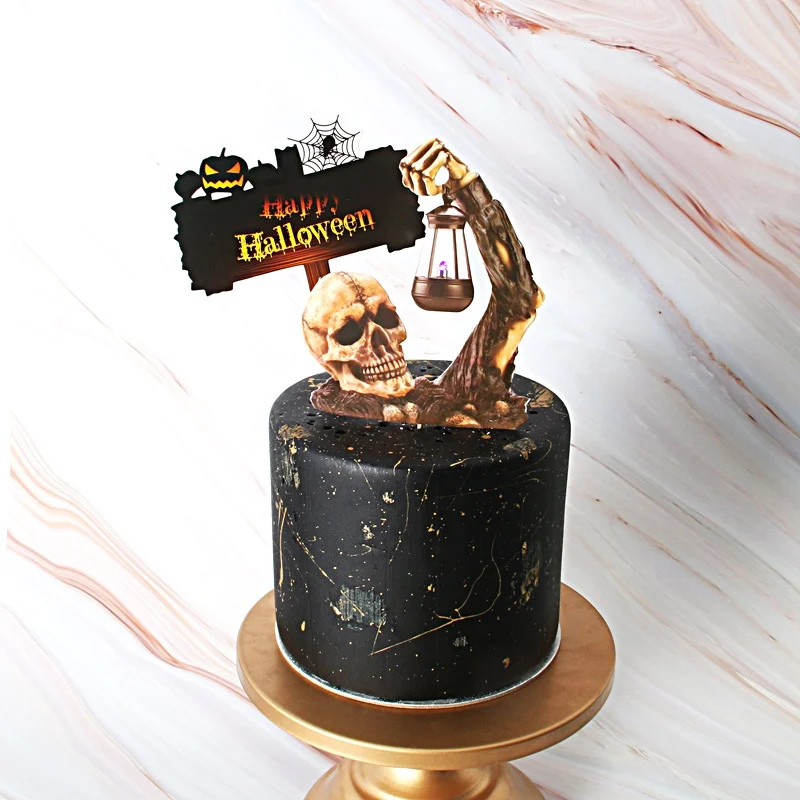 Украшение для торта на Хэллоуин светодиодный светильник декоративный знак