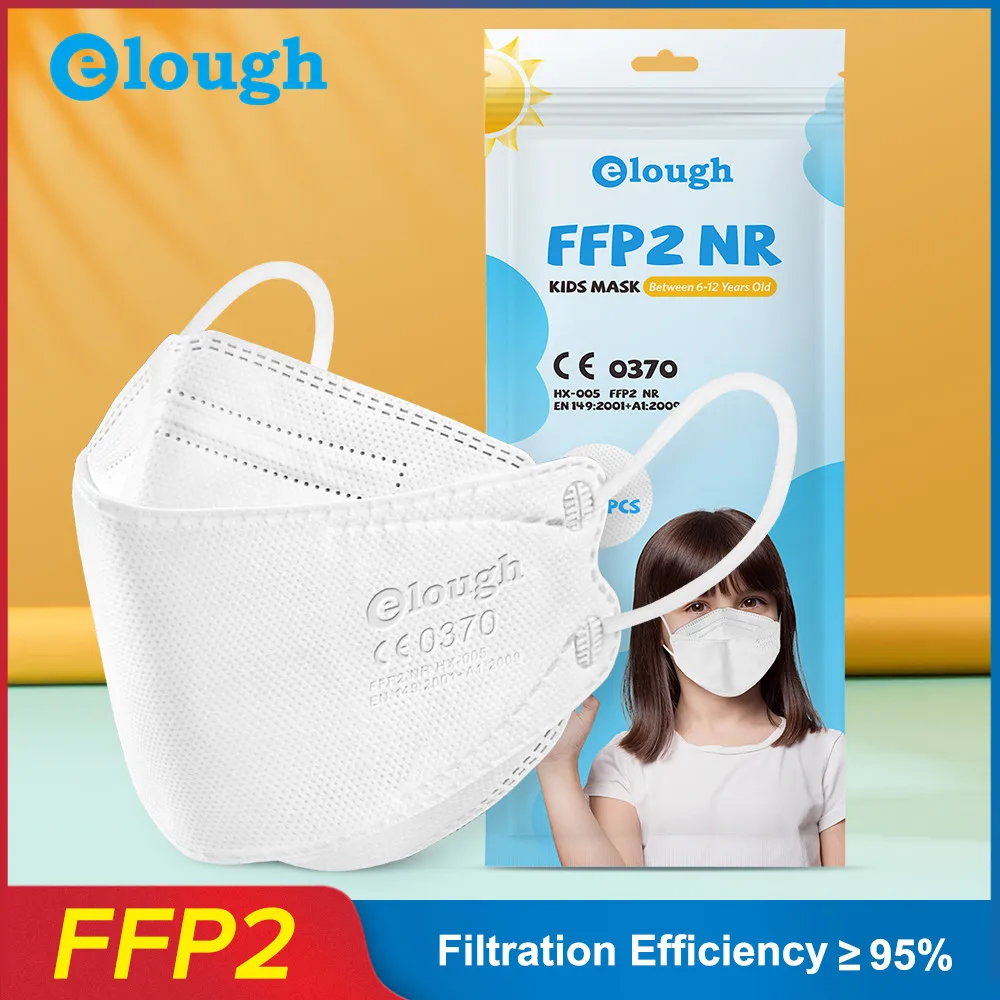 

Elough CE0370 mask ffp2 children Kids KN95 Mask Protective Dustproof Breathable CE Reusable Boys Girls Fit 6-14 Years Mascarilla