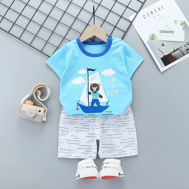 

Baby Boys Clothes Set Summer Kids Baby Stripped T Shirt Shorts Girls Outfit Sport Suit Children Clothing Set 1 2 3 4 5 Years