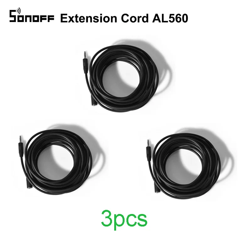 Удлинитель SONOFF AL560, совместимый с Si7021/AM2301/DS18B20 5 м Удлинительный кабель максимальная длина 60 м, официальная Гарантированная точность - Комплект: 3 pcs