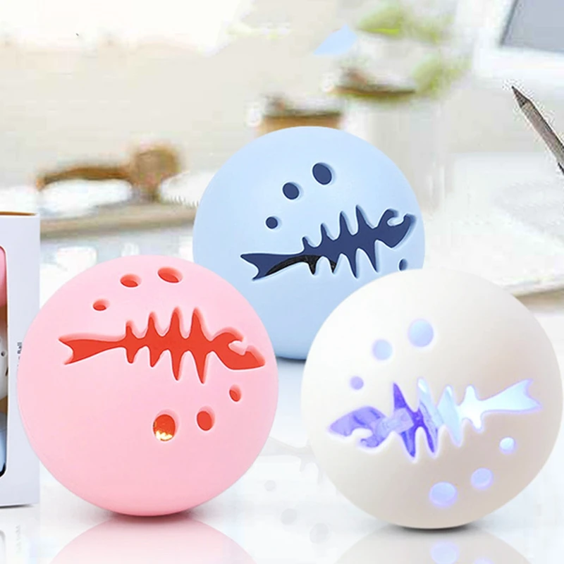 6 шт. кошка мяч надувные игрушки светодиодный светильник электронный Роллинг