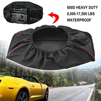 car protection cover waterproof soft winch cover winch dust cover heavy duty winch for 8500 17500 lbs capacity trailer suvs