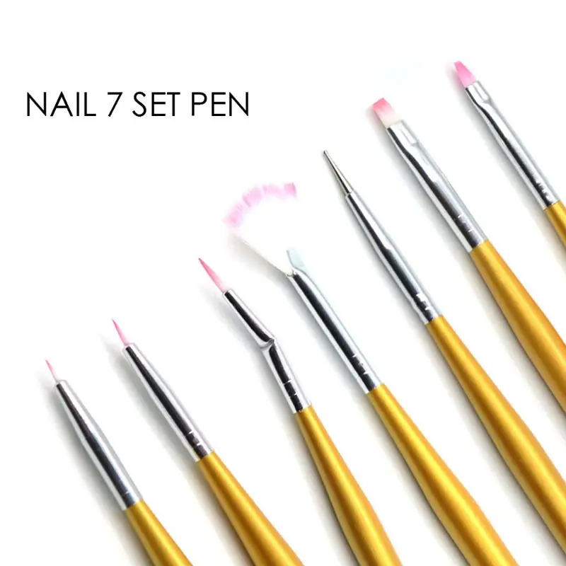 7 шт. щетка для декора ногтей набор инструментов сделай сам ручка рисования