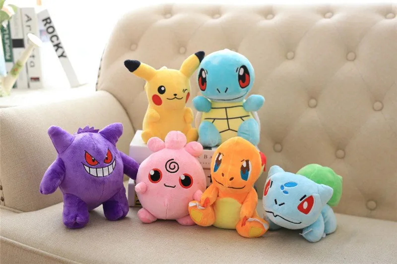 TAKARA TOMY милая плюшевая кукла Покемон носит шляпу Пикачу фильм с подвеской брошь кулон дети Рождество подарок на день рождения