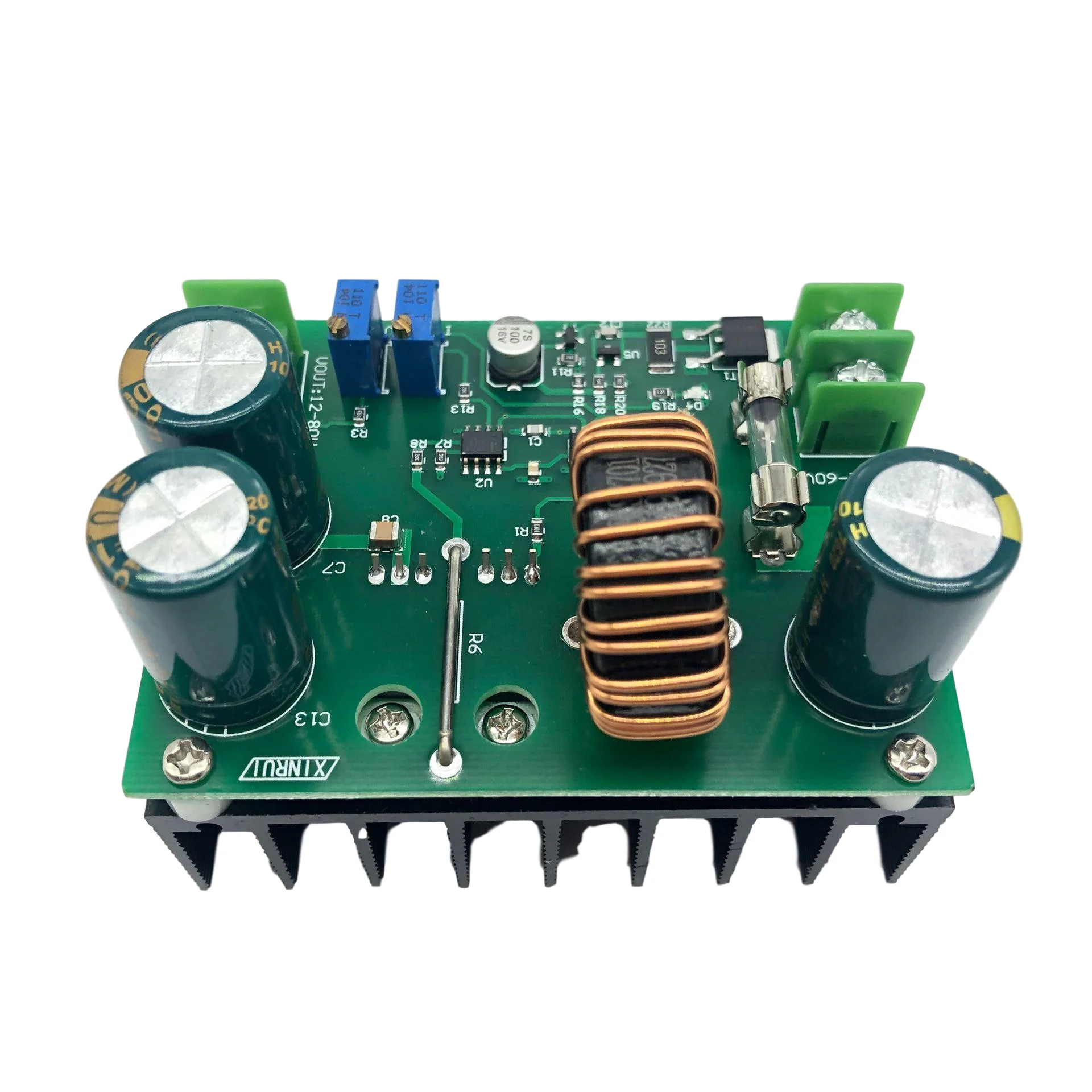 Автомобильный источник питания DC-DC 600W 10-60V to 12-80V Boost Converter Step-up Module