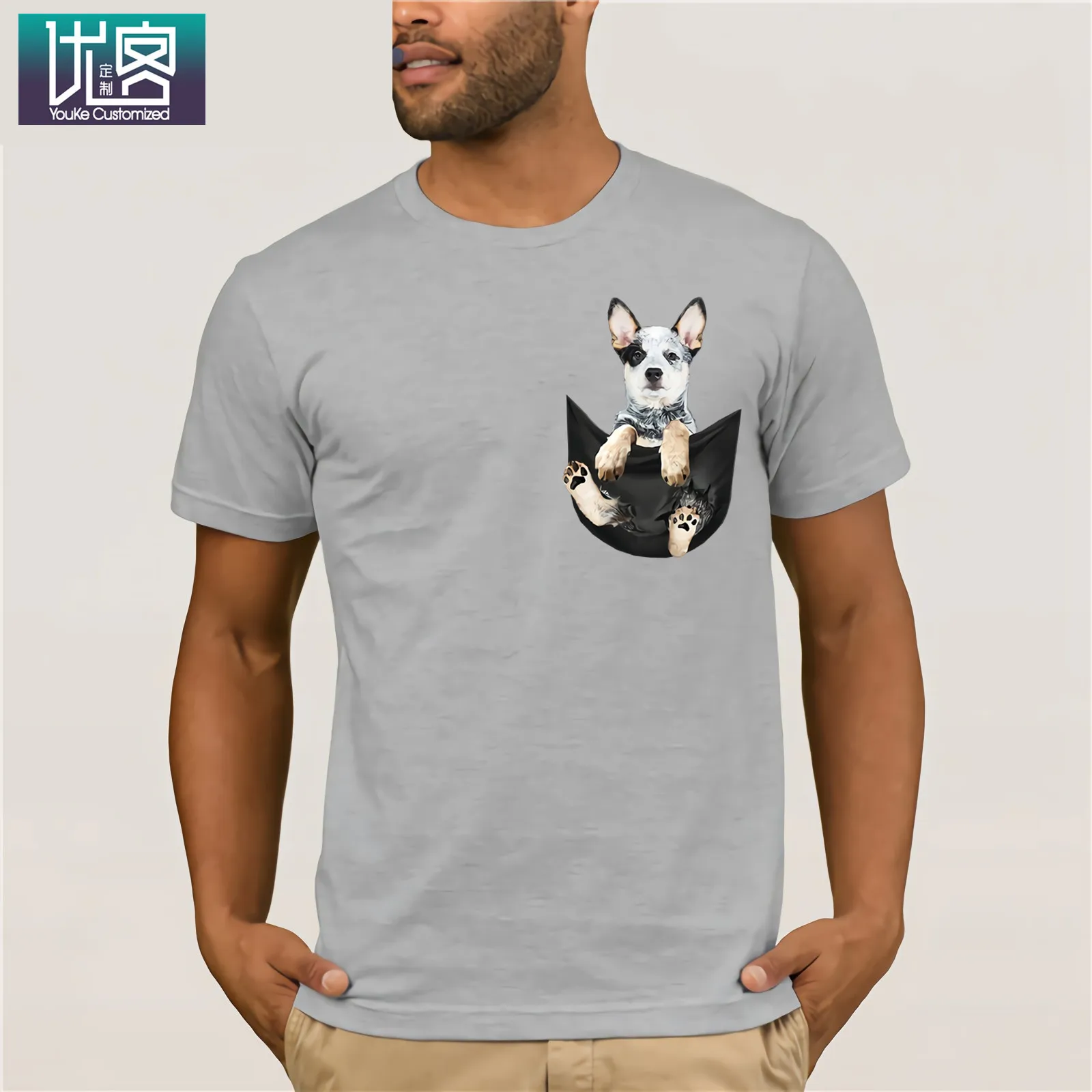 Мужская футболка с короткими рукавами и круглым вырезом An Australia хлопковая