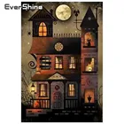 EverShine поделки алмазов картина полный дрель круглый пейзажи, фотографии Алмазная мозаика дом Алмаз вышивки Хэллоуин ручной хобби