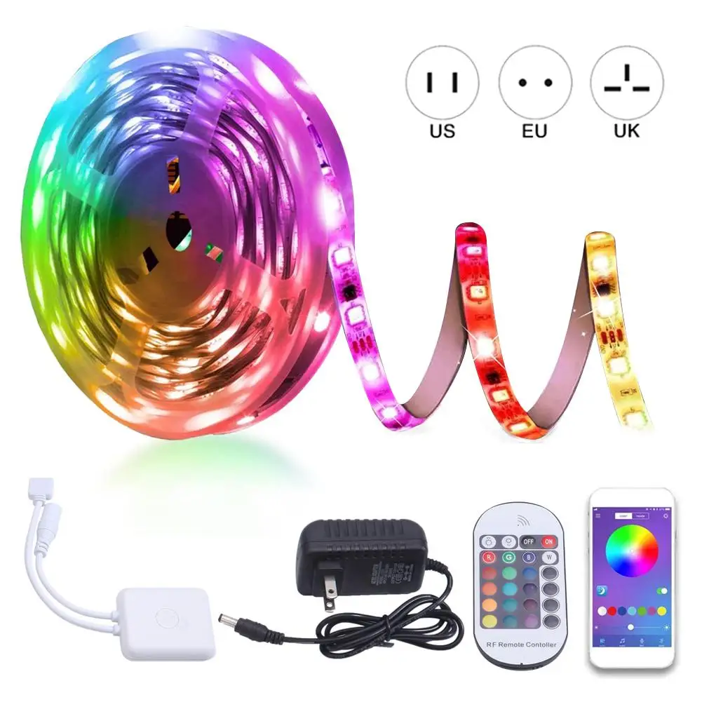 72W 5M LED Strip Light with Remote Control Rope RGB Lights for Home Party SMD5050 30 LEDs/M Outdoor Lighting | Лампы и освещение