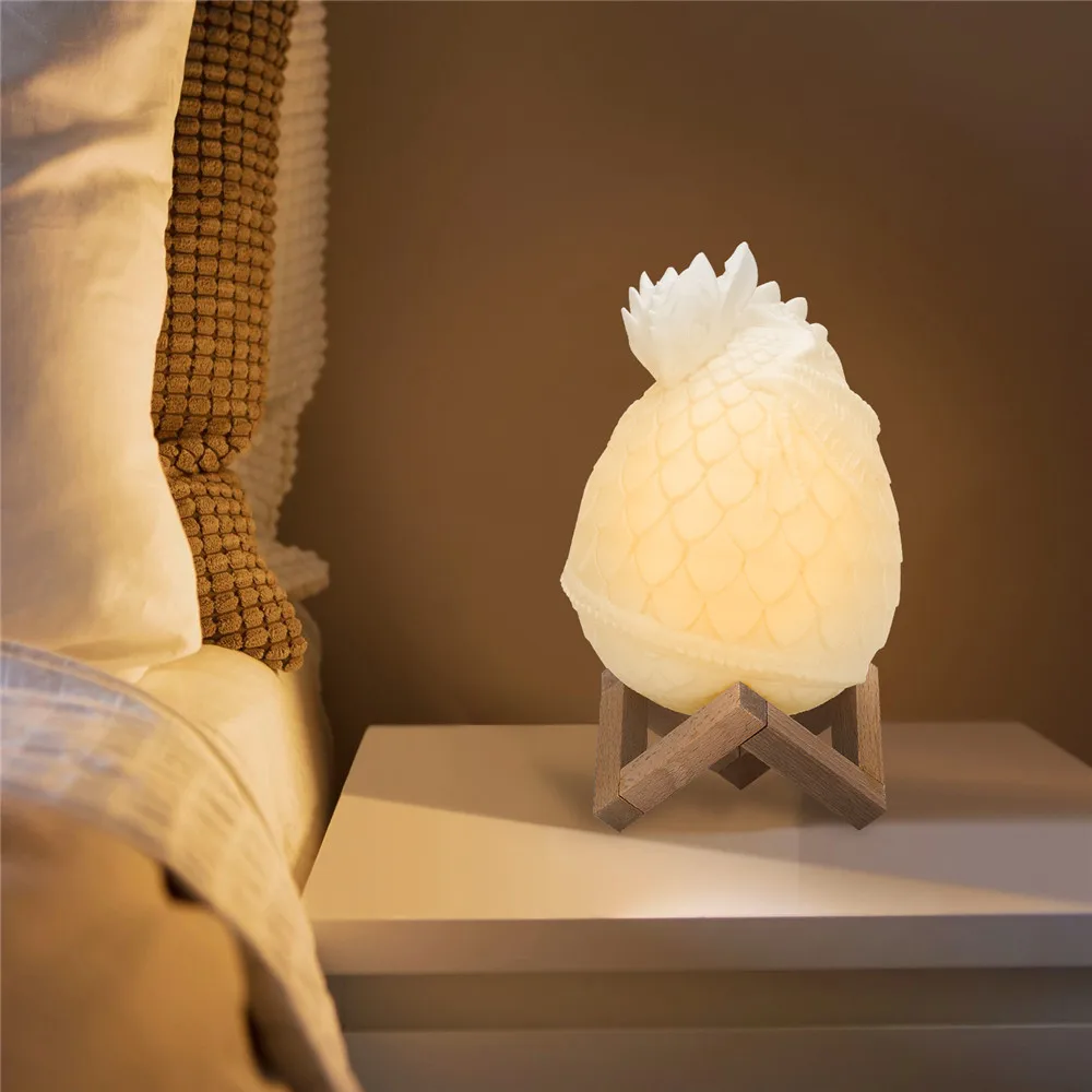 СВЕТОДИОДНЫЙ 3D светильник дракон яйцо принт ночник для детей 16 цветов