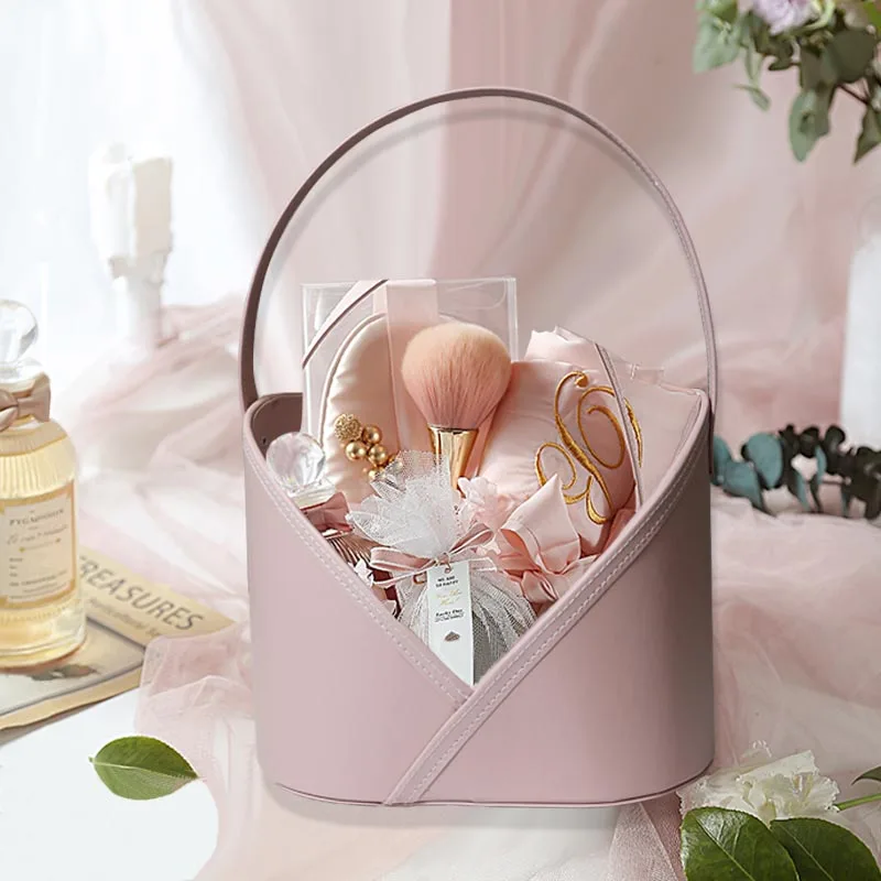 

Baby feast souvenirs wedding bridesmaids creative red wine packaging gifts empty boxes flower baskets gift for guests friend